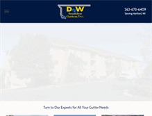 Tablet Screenshot of dwseamlessgutters.com